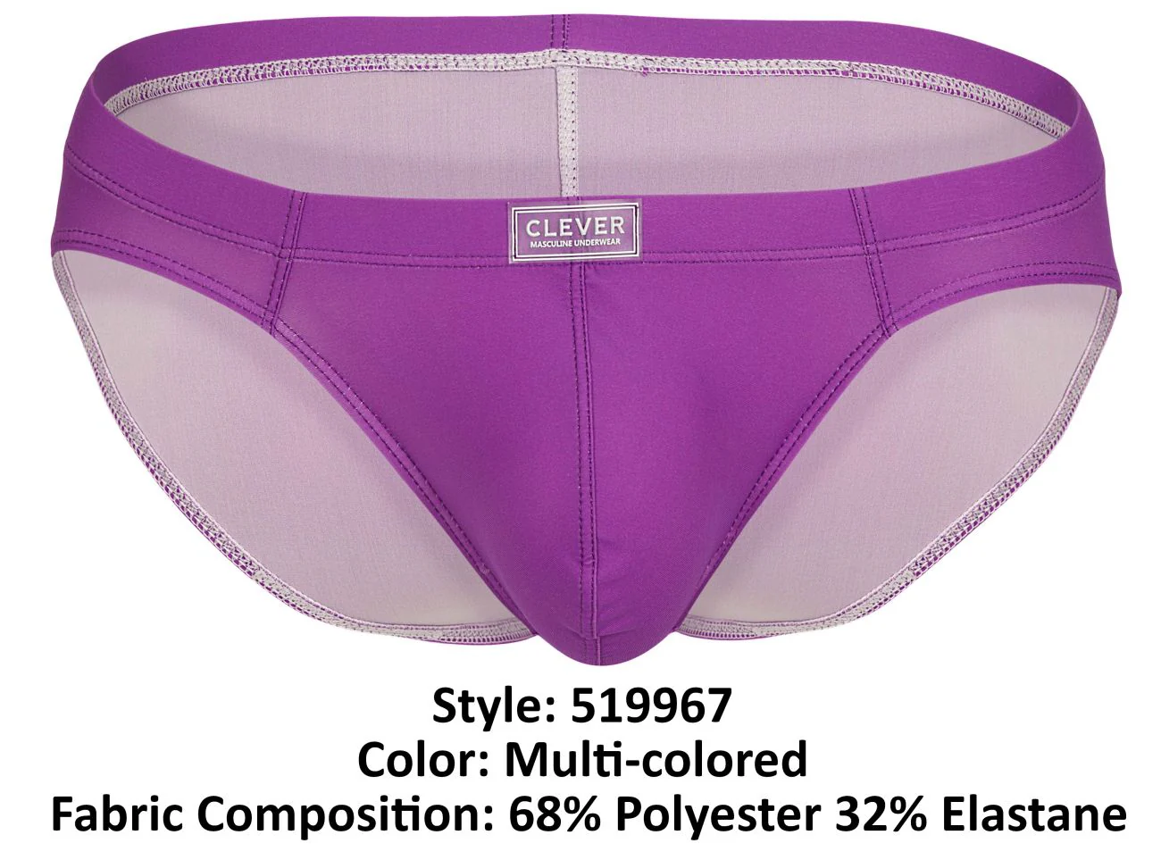 Clever 519967 Men's Underwear 7PK Pride Briefs Color Multi-colored - Image 20