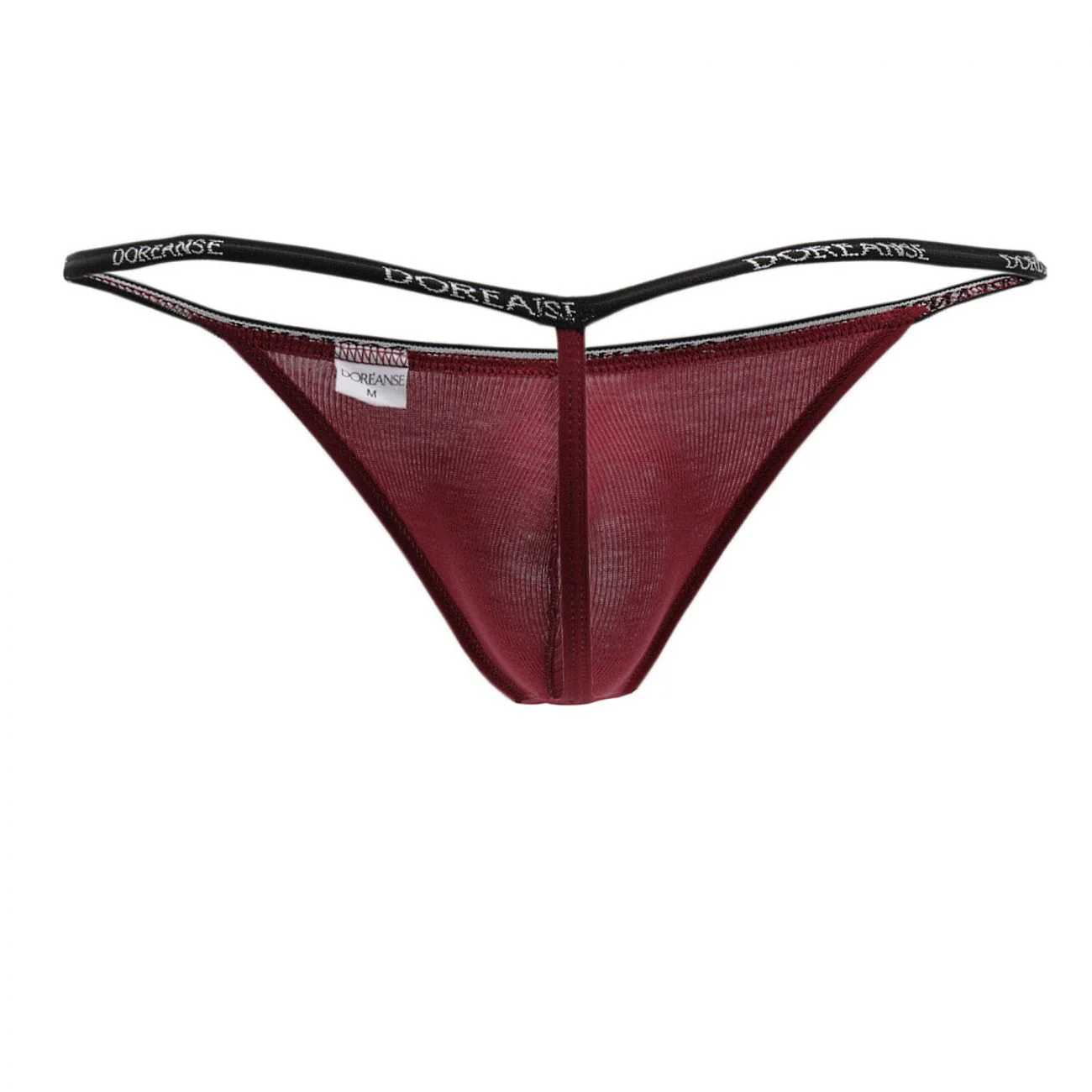 Doreanse 1330-BRD Ribbed Modal T-thong Color Bordeaux - Image 6