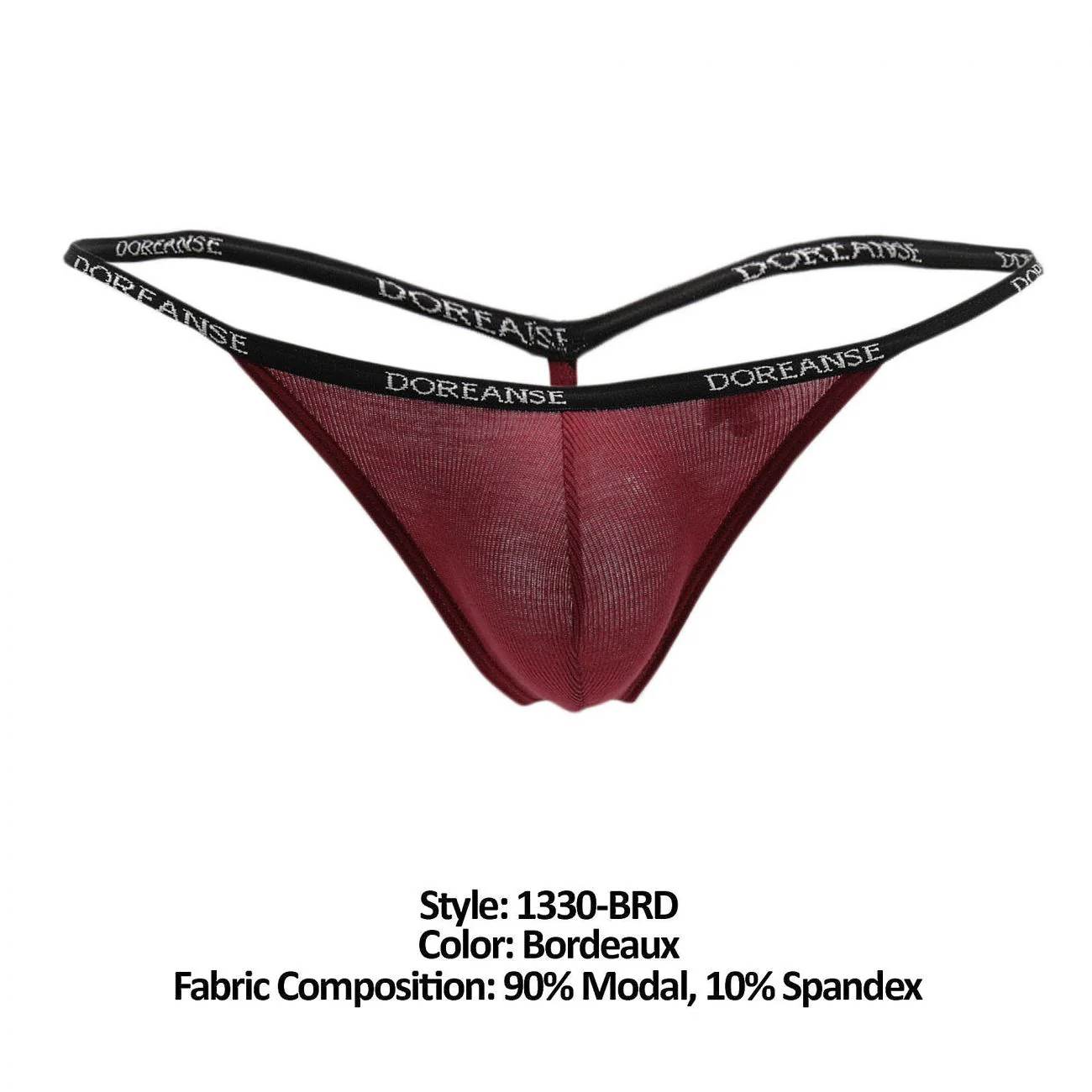 Doreanse 1330-BRD Ribbed Modal T-thong Color Bordeaux - Image 7