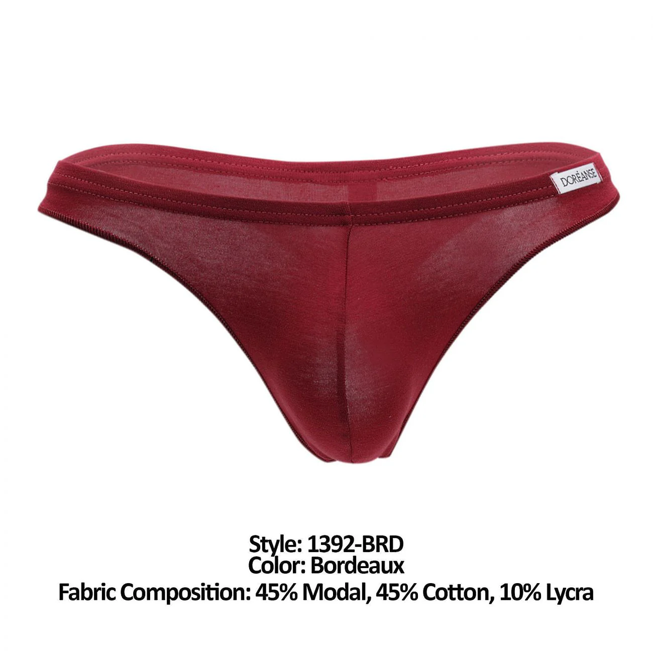 Doreanse 1392-BRD Euro Thong Color Bordeaux - Image 7
