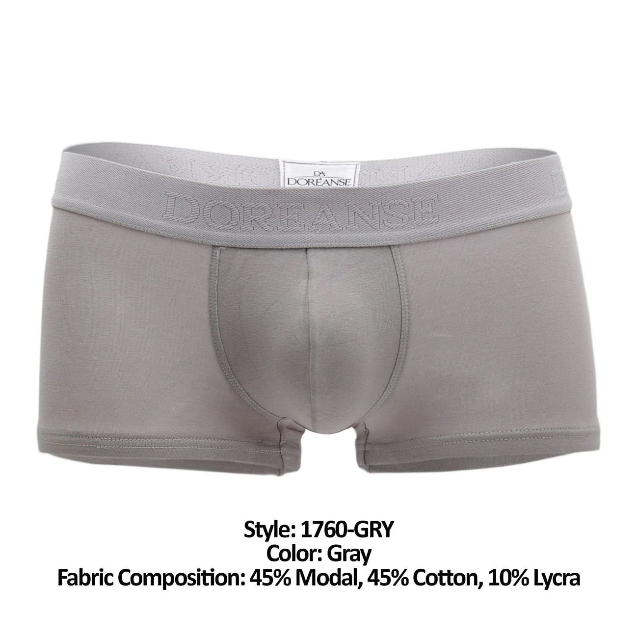 Doreanse 1760-GRY Low-rise Trunk Color Gray - Image 7