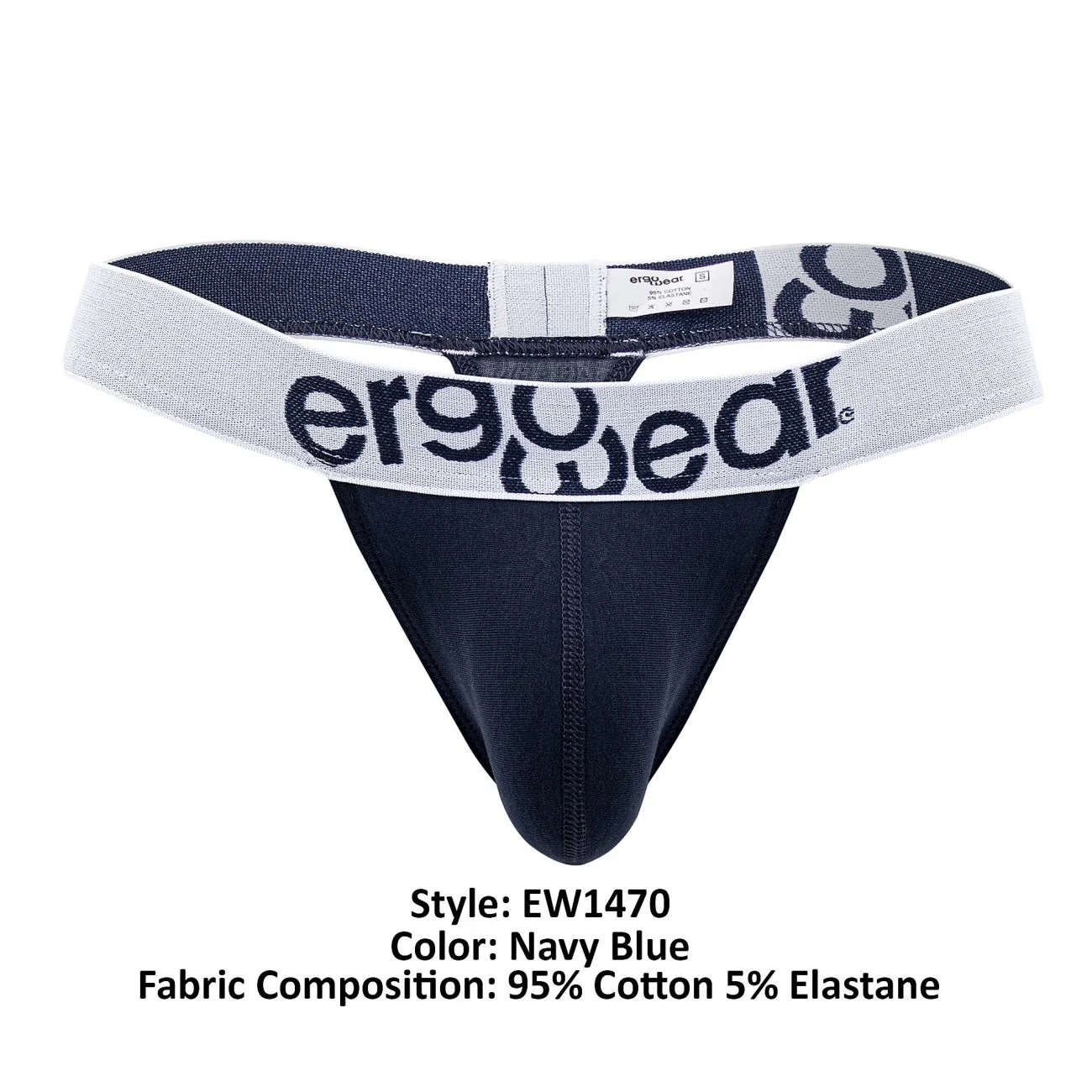 ErgoWear EW1470 MAX COTTON Thongs Color Navy Blue - Image 8