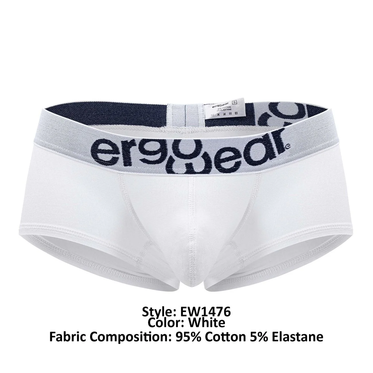 ErgoWear EW1476 MAX COTTON Trunks Color White - Image 8
