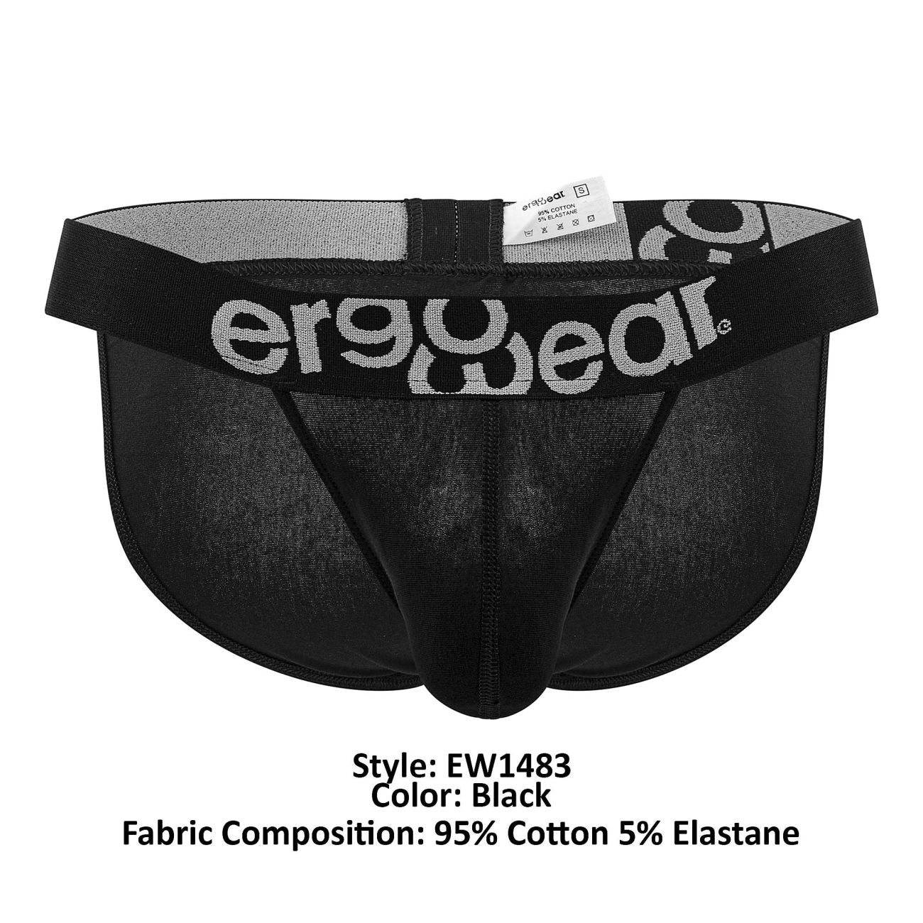 ErgoWear EW1483 MAX COTTON Bikini Color Black - Image 8