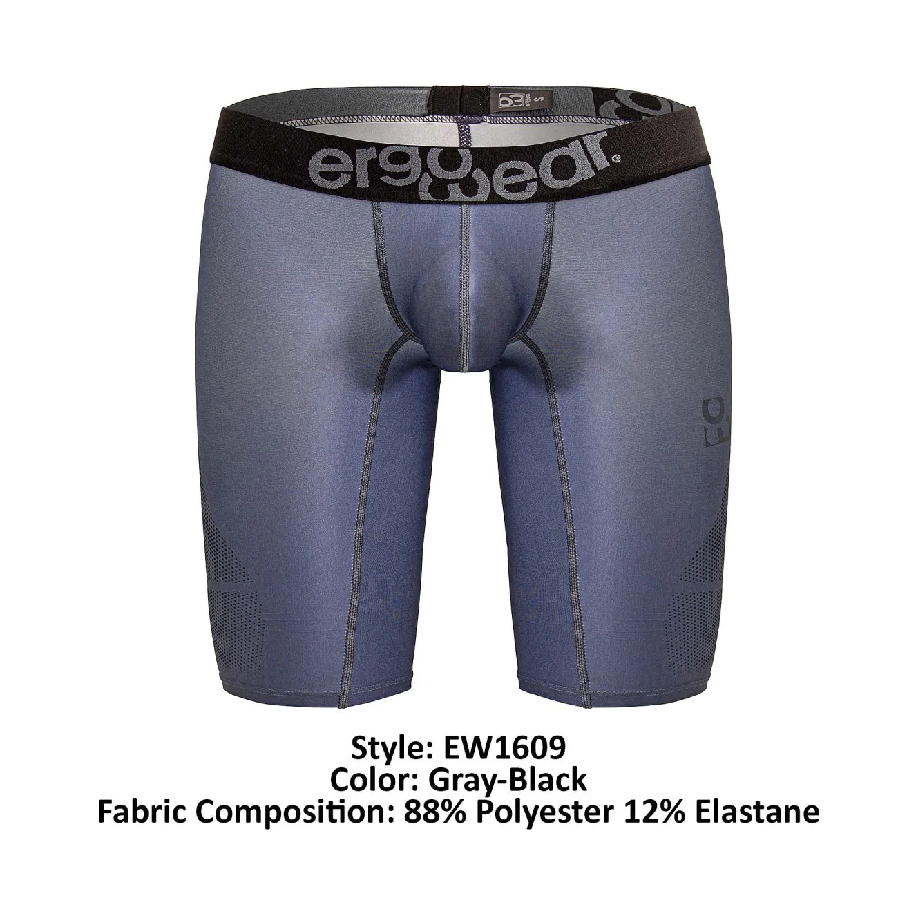 ErgoWear EW1609 MAX SE Athletic Shorts Color Gray-Black - Image 8