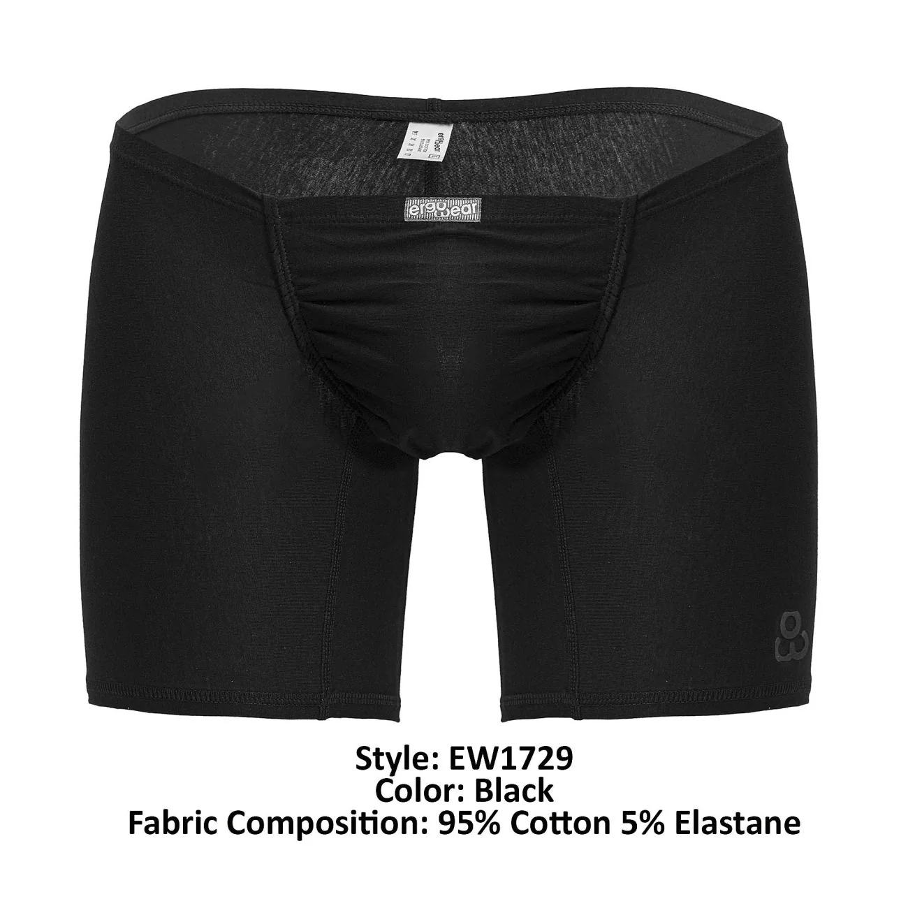 ErgoWear EW1729 FEEL GR8 Cotton Boxer Briefs Color Black - Image 8