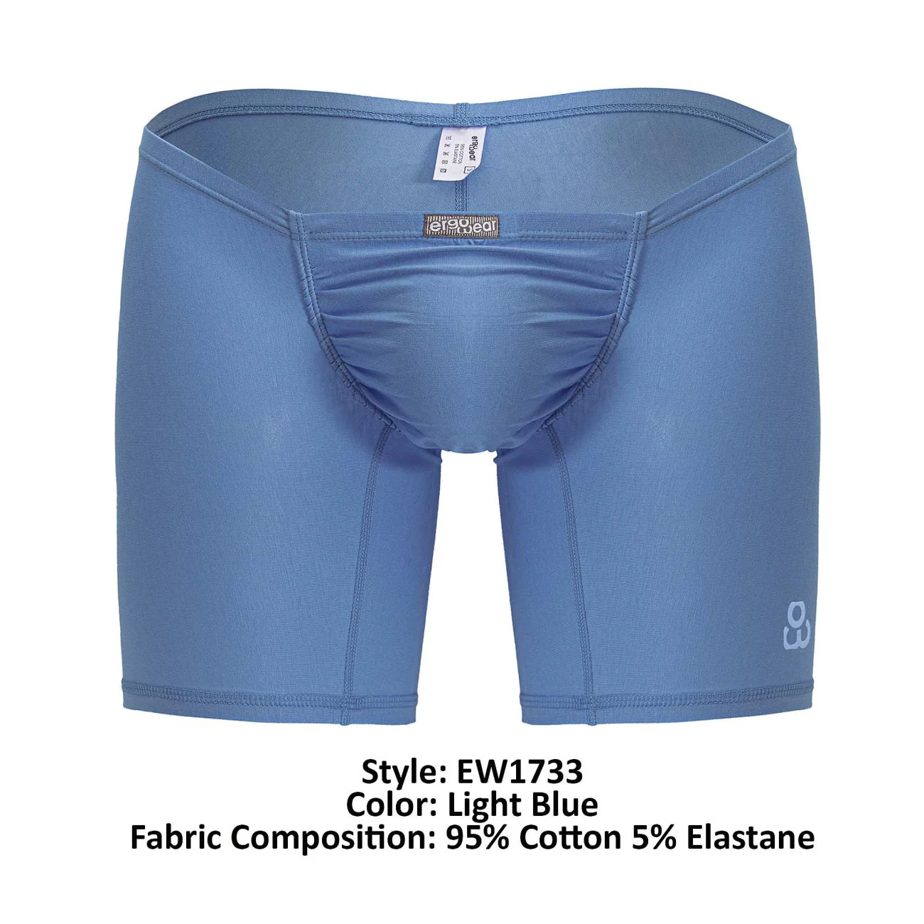 ErgoWear EW1733 FEEL GR8 Cotton Boxer Briefs Color Light Blue - Image 8