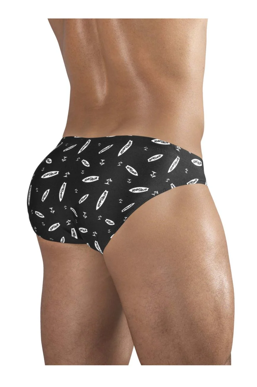 ErgoWear EW1766 X4D SW Swim Briefs Color Black-White - Image 3