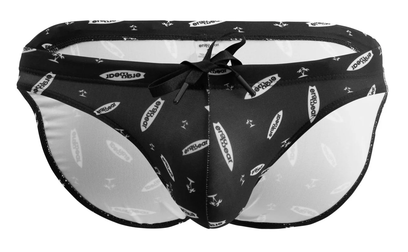 ErgoWear EW1766 X4D SW Swim Briefs Color Black-White - Image 5