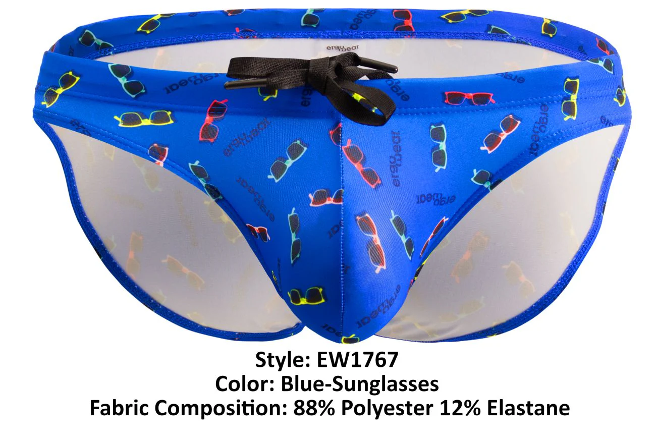 ErgoWear EW1767 X4D SW Swim Briefs Color Blue-Sunglasses - Image 7