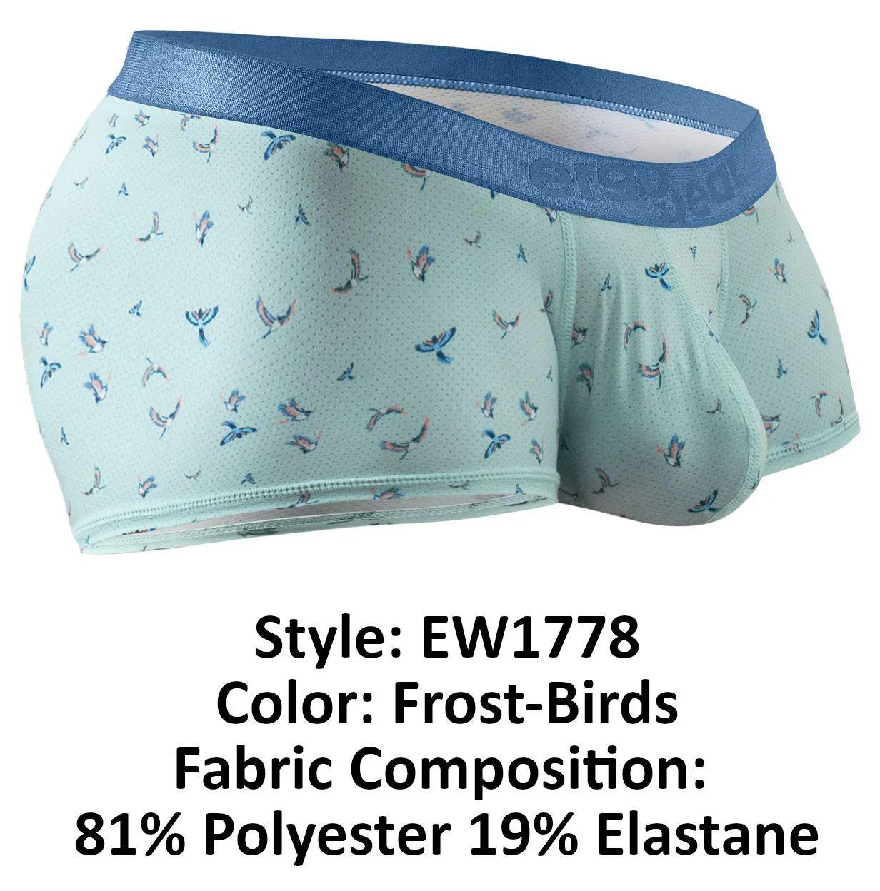 ErgoWear EW1778 SLK SE Trunks Color Frost-Birds - Image 7