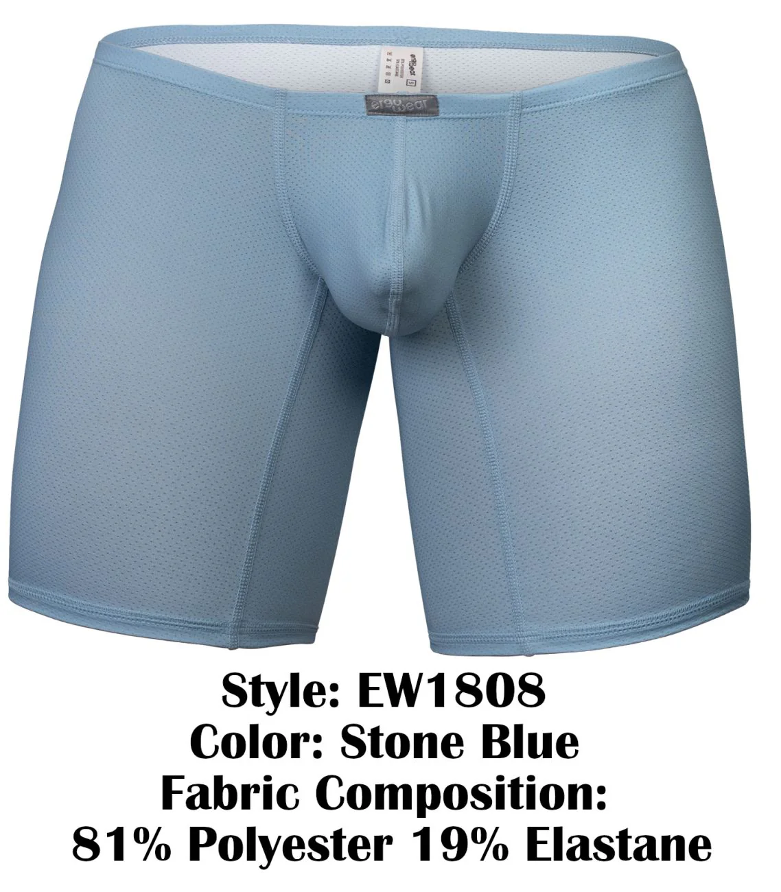 ErgoWear EW1808 X4D SE Boxer Briefs Color Stone Blue - Image 8