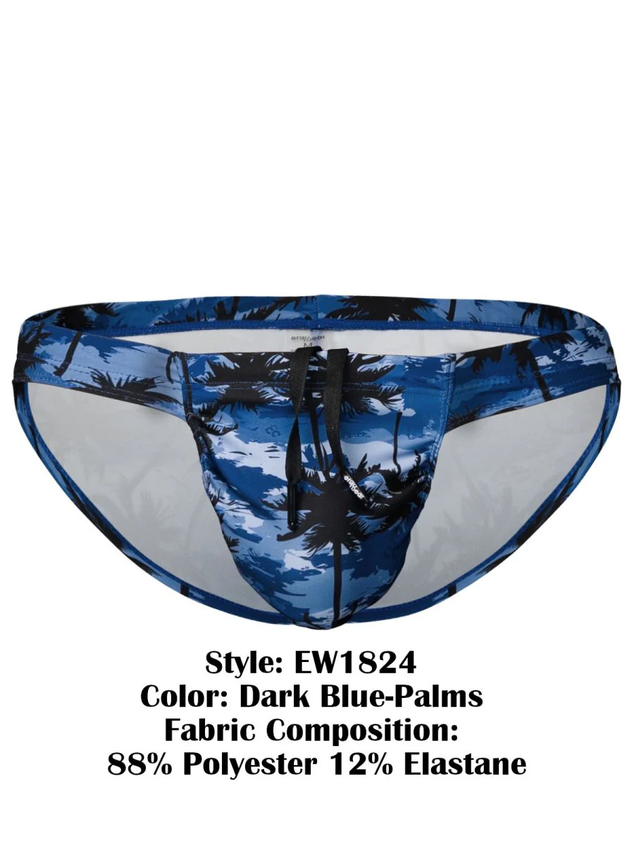 ErgoWear EW1824 FEEL SW Swim Bikini Color Dark Blue-Palms - Image 8