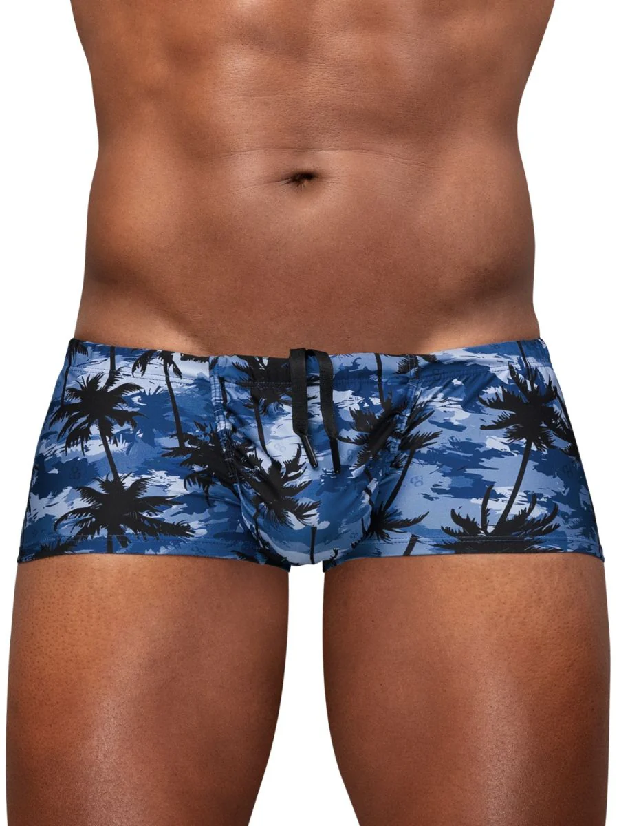 ErgoWear EW1825 FEEL SW Swim Trunks Color Dark Blue-Palms - Image 2