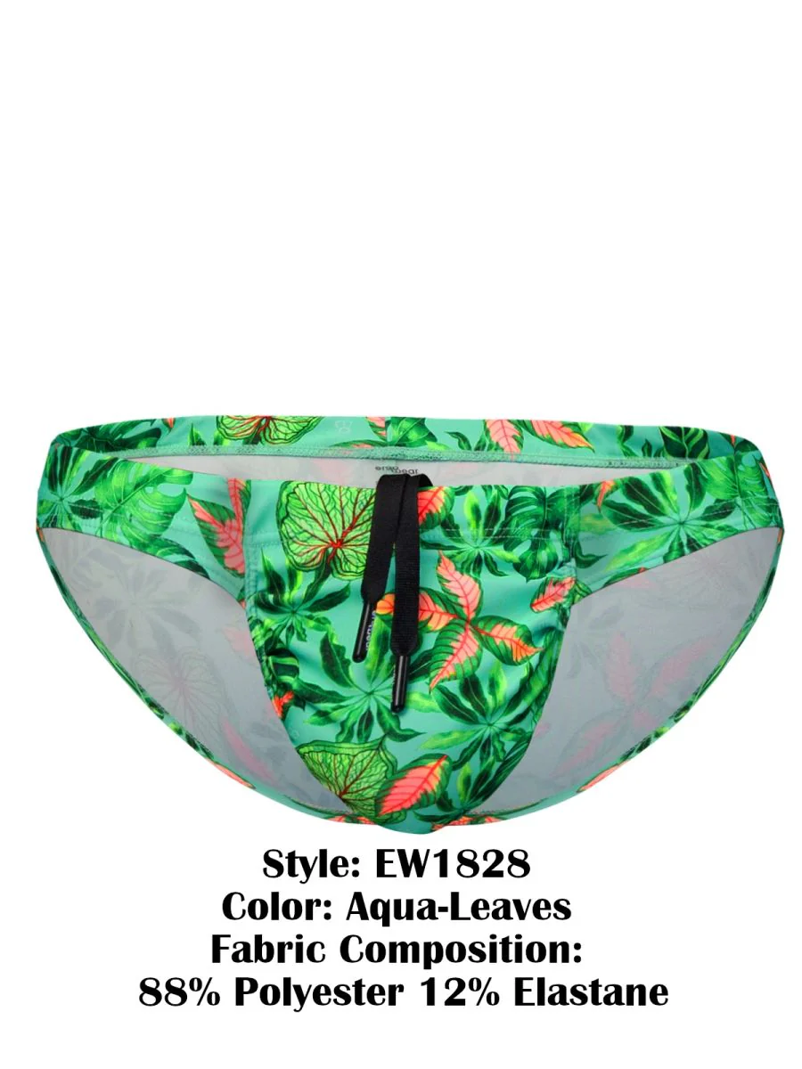 ErgoWear EW1828 FEEL SW Swim Bikini Color Aqua-Leaves - Image 8