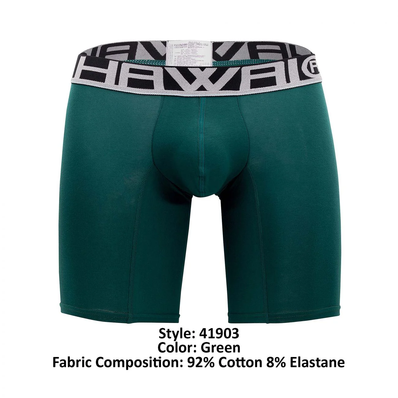 HAWAI 41903 Solid Athletic Boxer Briefs Color Green - Image 7