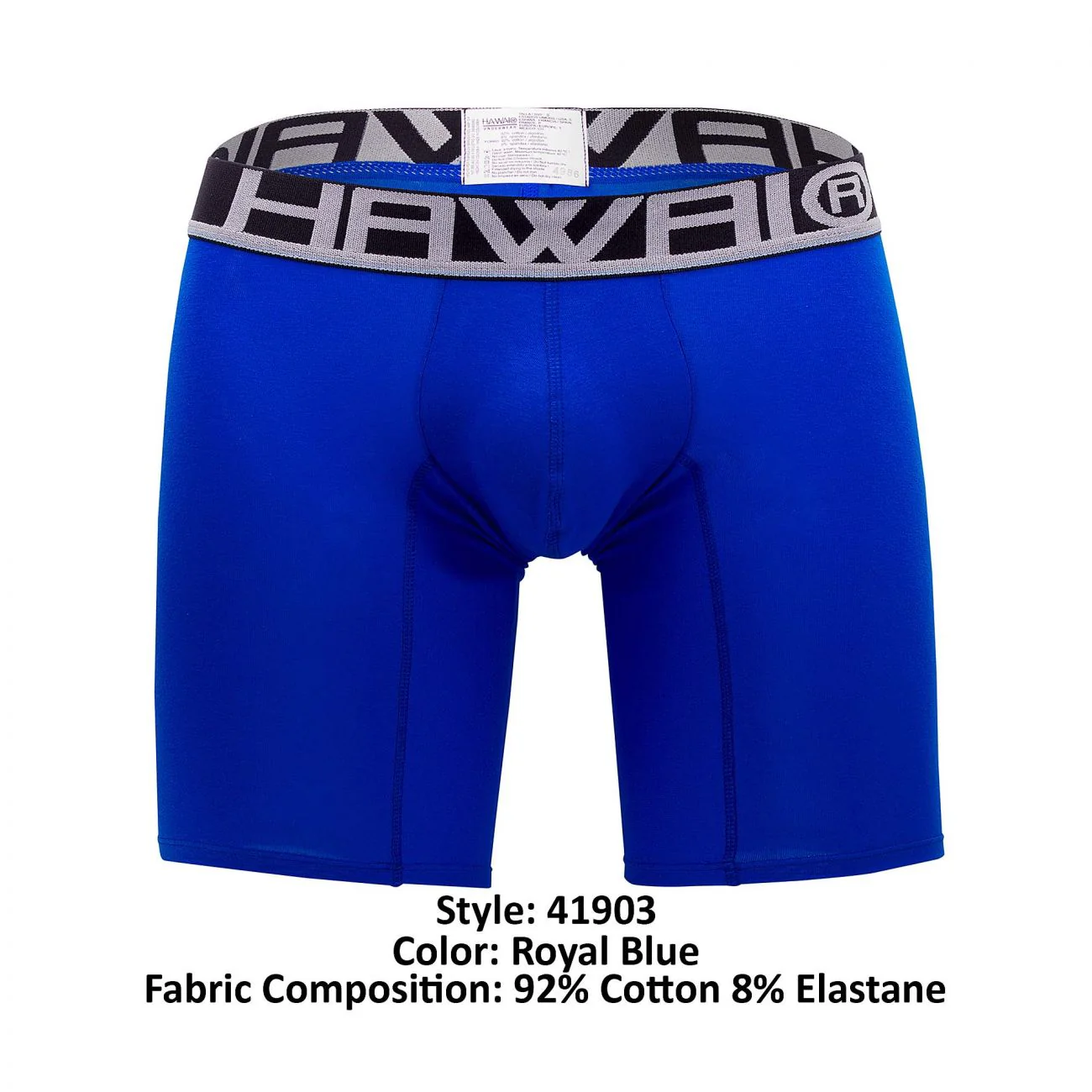 HAWAI 41903 Solid Athletic Boxer Briefs Color Royal Blue - Image 7