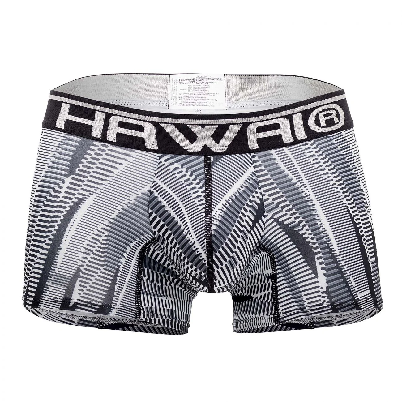 HAWAI 42121 Printed Athletic Trunks Color Black - Image 4