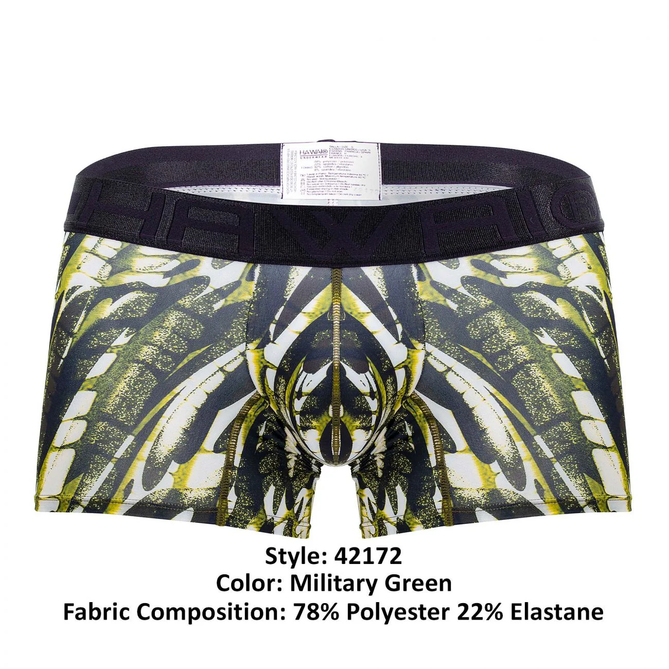 HAWAI 42172 Printed Microfiber Trunks Color Military Green - Image 7