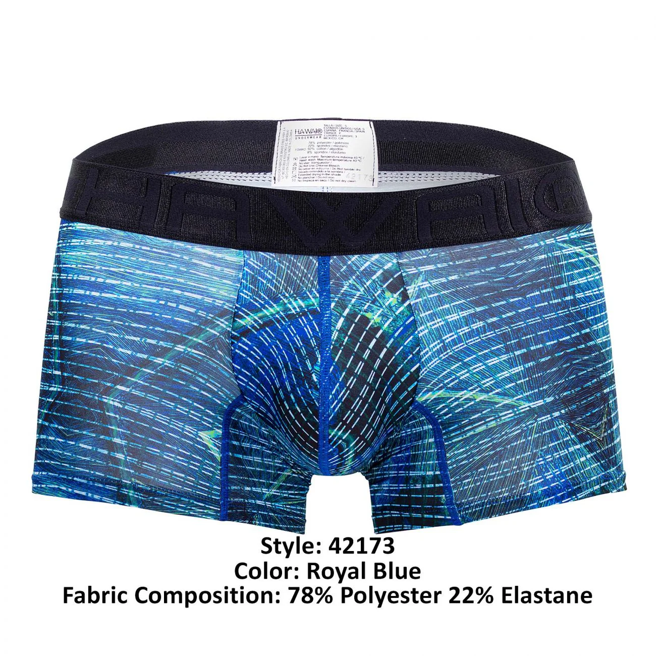 HAWAI 42173 Printed Microfiber Trunks Color Royal Blue - Image 7