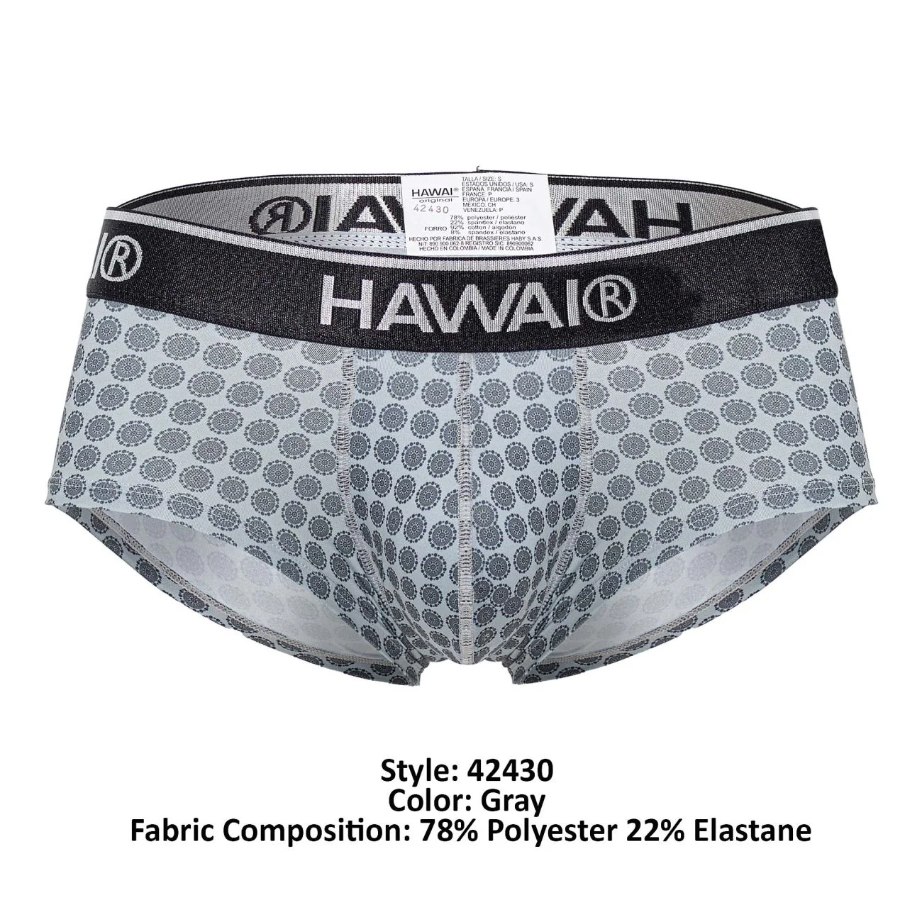 HAWAI 42430 Printed Briefs Color Gray - Image 8