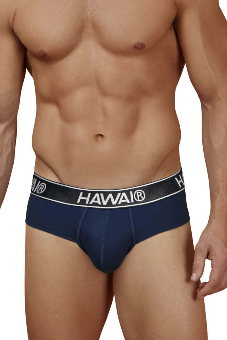 HAWAIR 41962 Cotton blend Briefs Color Dark Blue-01 - Image 2