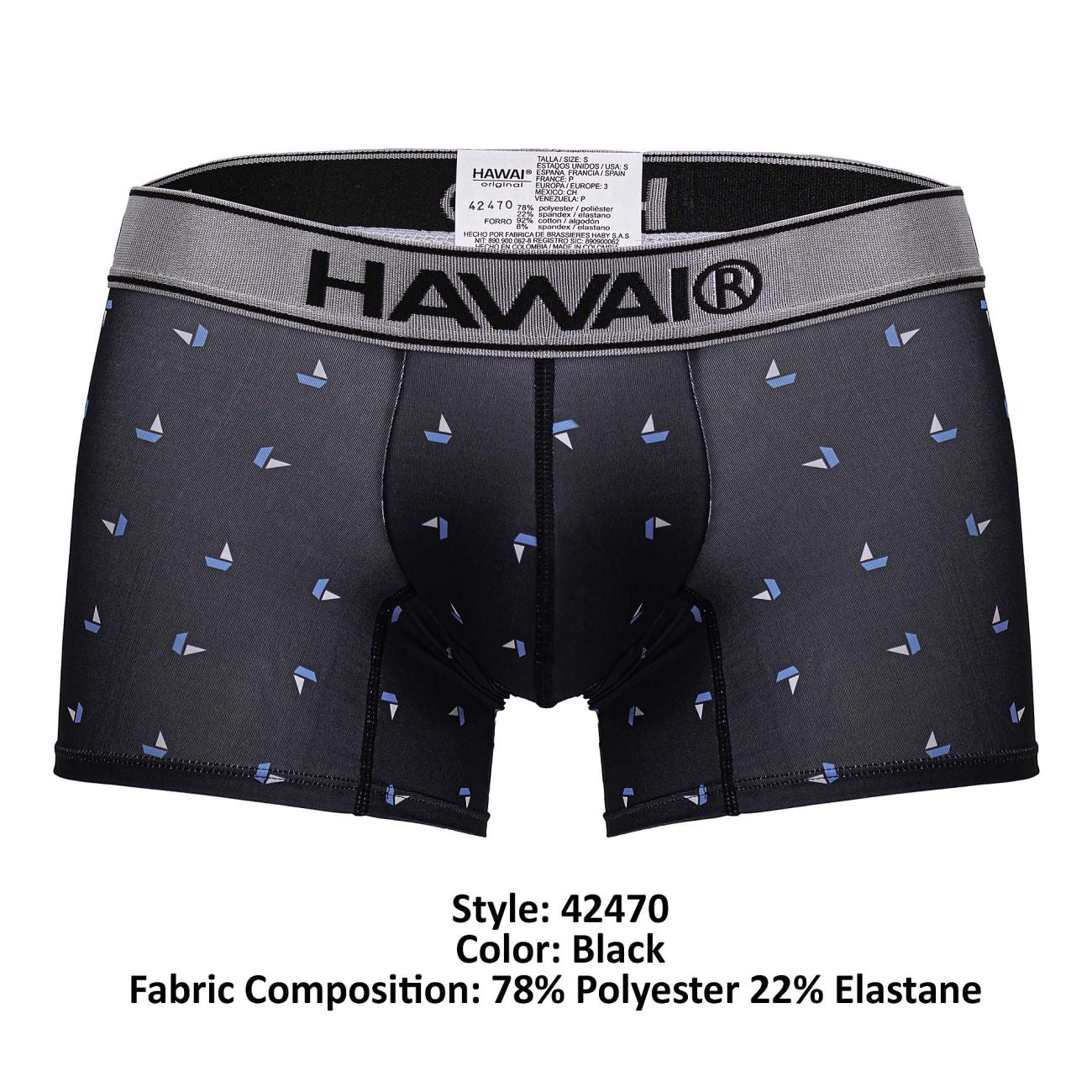 HAWAIR 42470 Printed Microfiber Trunks Color Black - Image 8