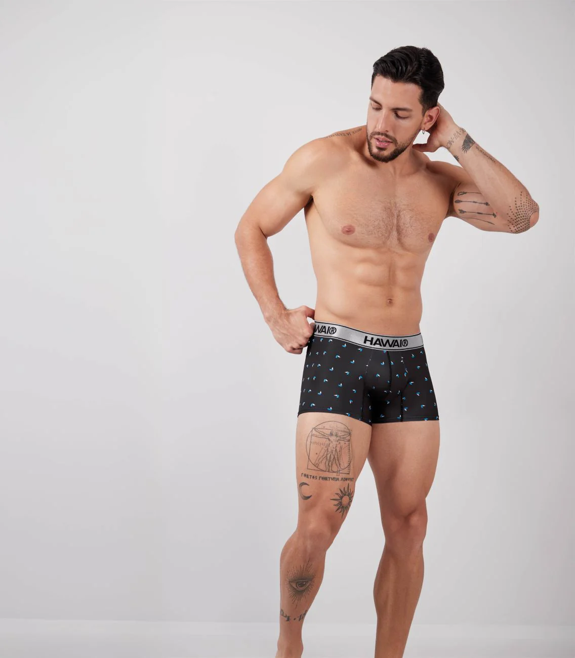HAWAIR 42470 Printed Microfiber Trunks Color Black - Image 9