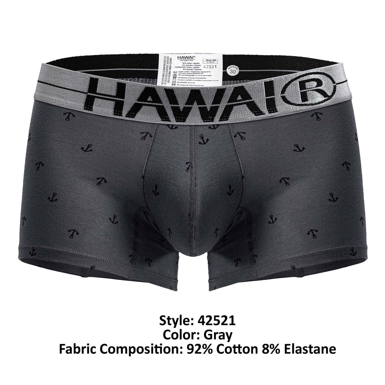 HAWAIR 42521 Cotton blend Trunks Color Gray - Image 8