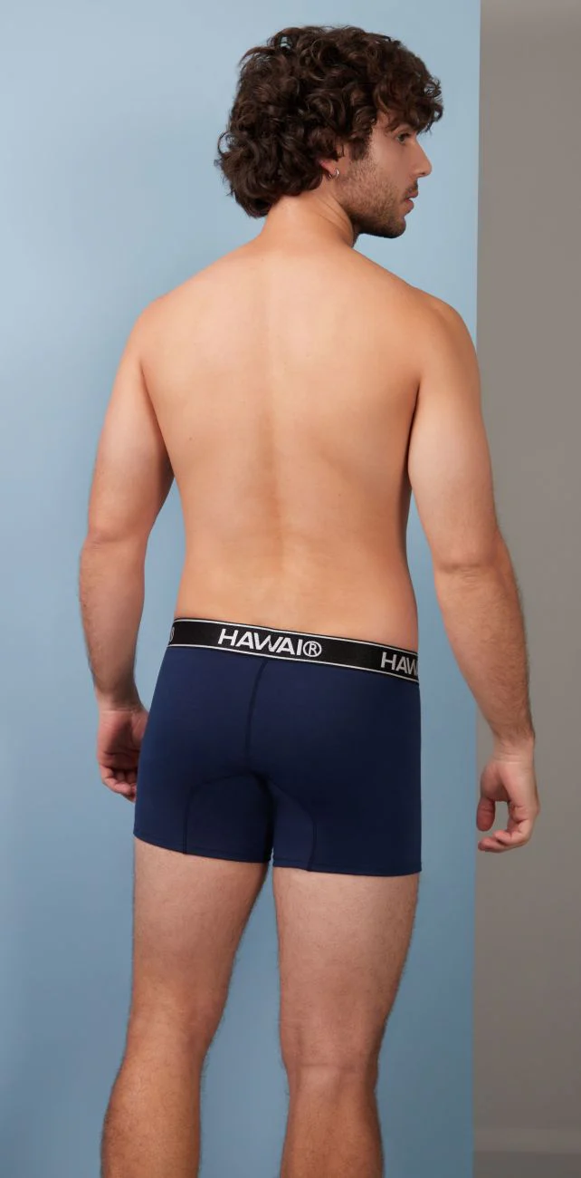 HAWAIR 4986 Cotton blend Trunks Color Dark Blue-01 - Image 10
