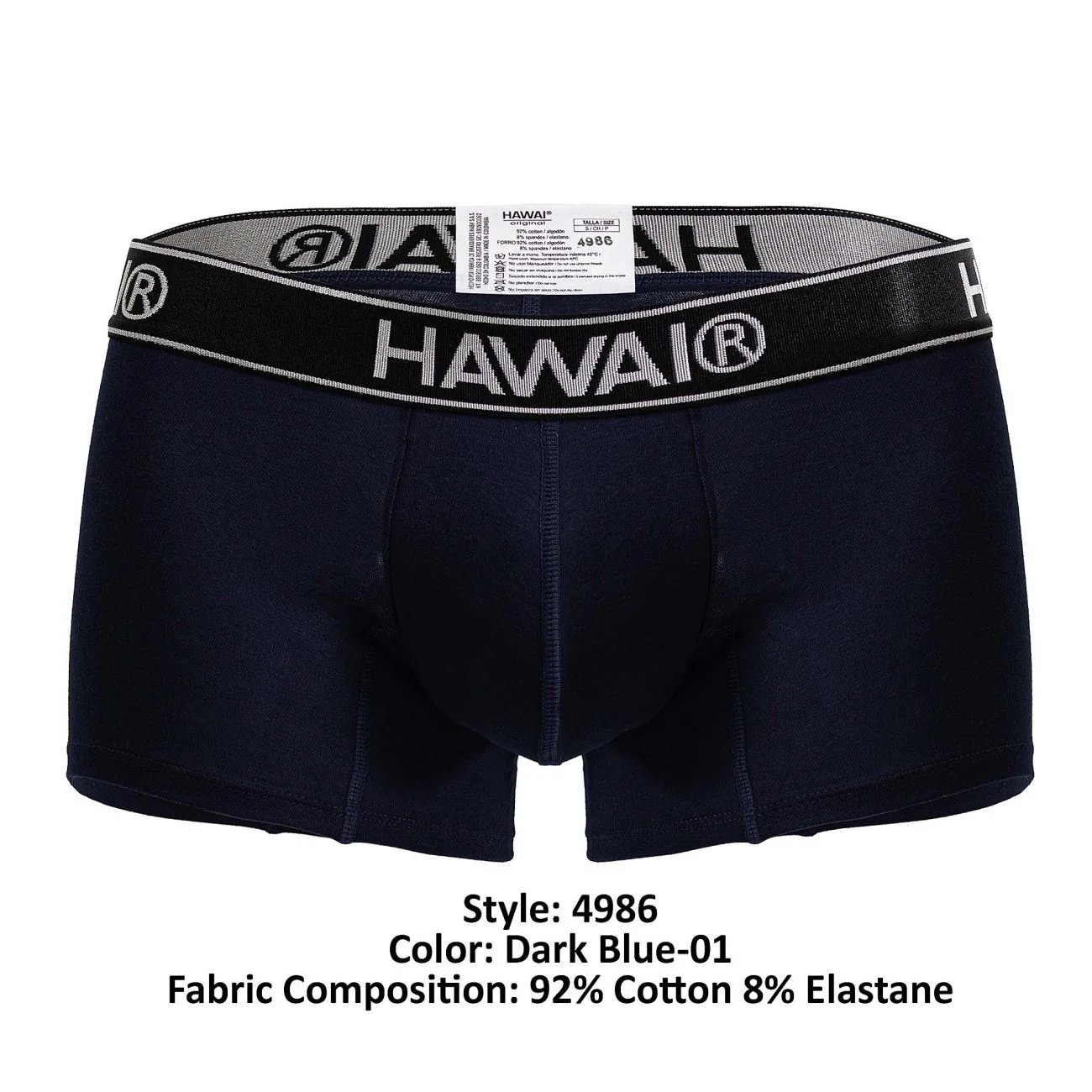 HAWAIR 4986 Cotton blend Trunks Color Dark Blue-01 - Image 8
