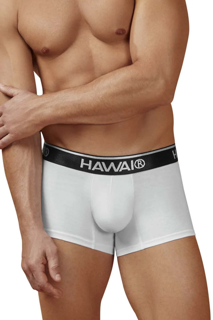HAWAIR 4986 Cotton blend Trunks Color White-01 - Image 2
