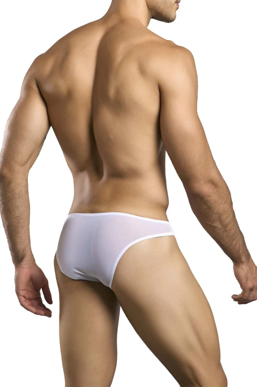 JUSTIN+SIMON XSJ01 Classic Bikini Color White Mesh - Image 3