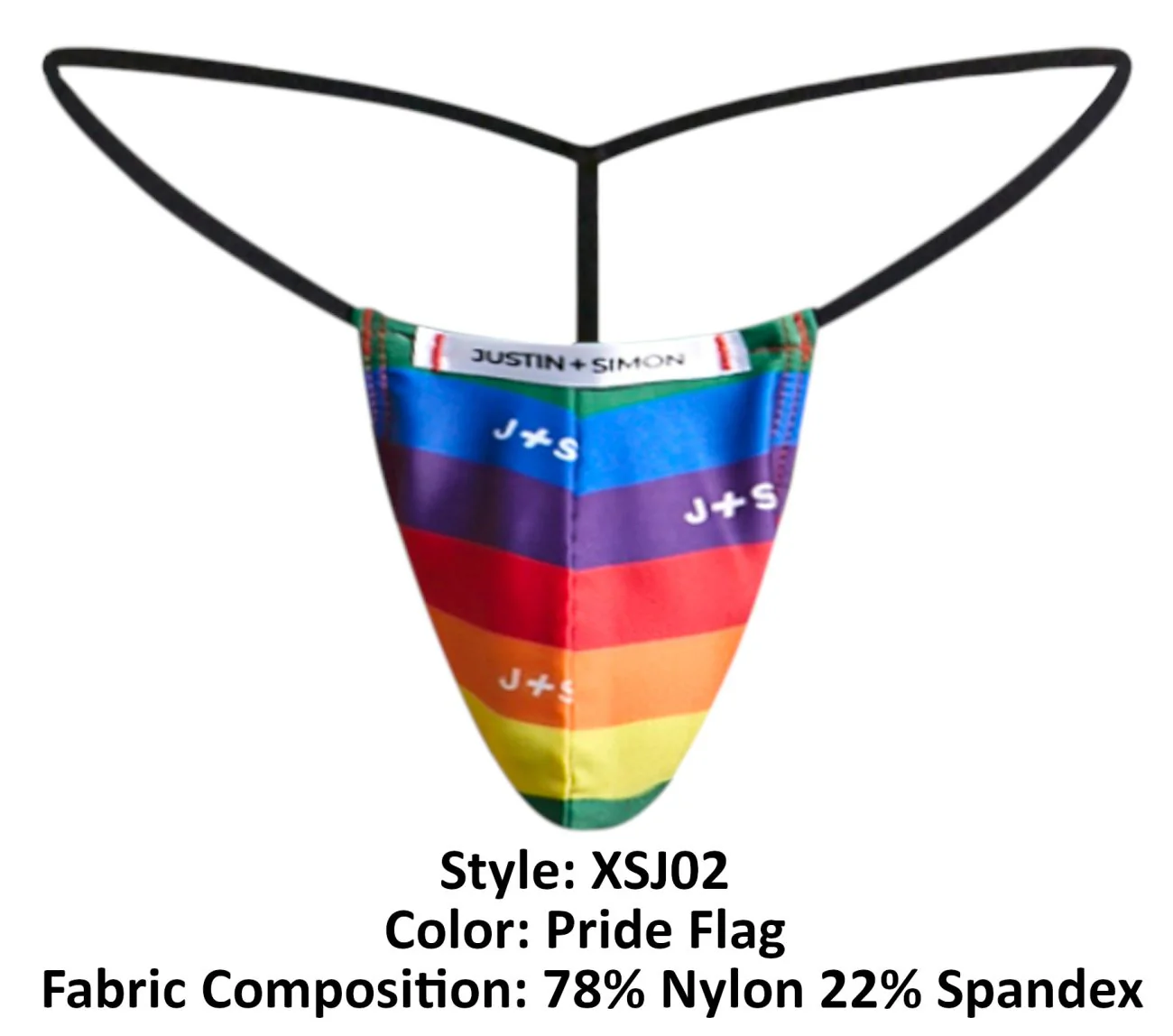 JUSTIN+SIMON XSJ02 Classic G-String Color Pride Flag - Image 7
