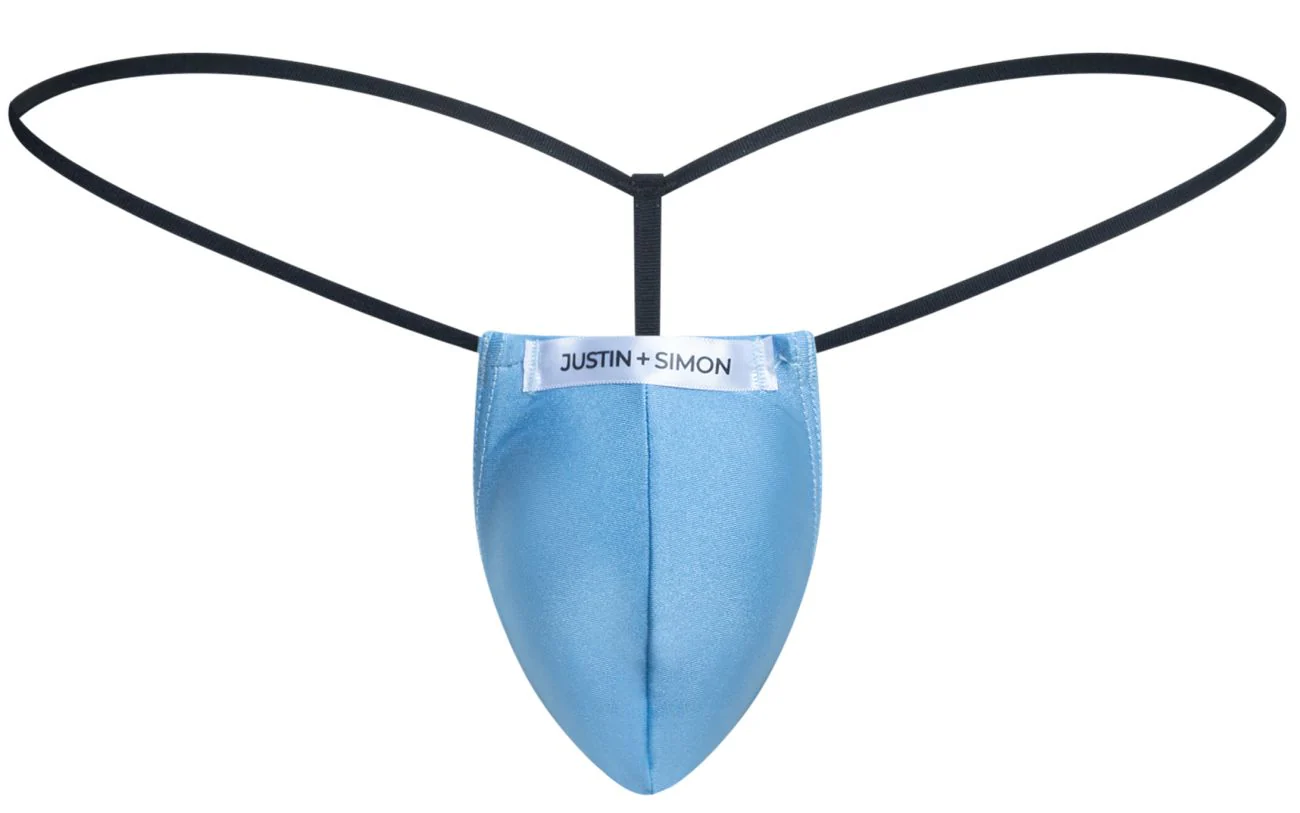 JUSTIN+SIMON XSJ02 Classic G-String Color Baby Blue - Image 5