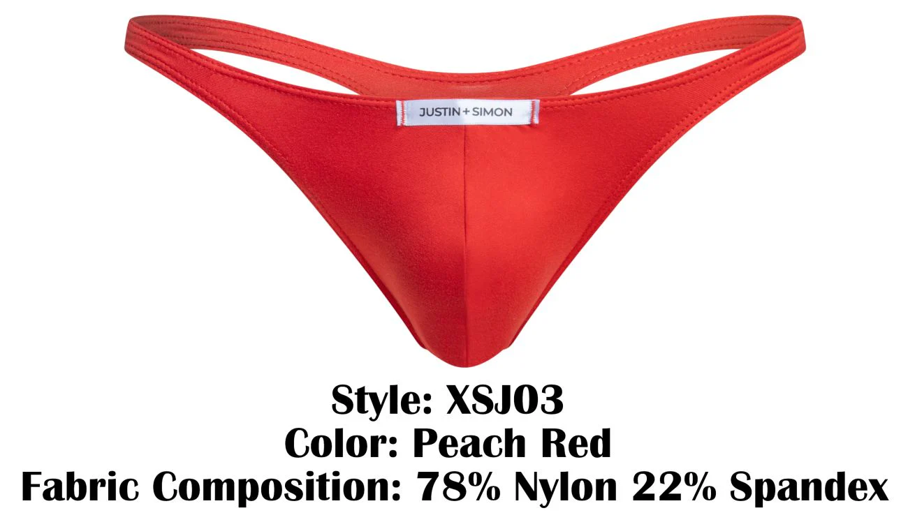 JUSTIN+SIMON XSJ03 Classic Thongs Color Peach Red - Image 8