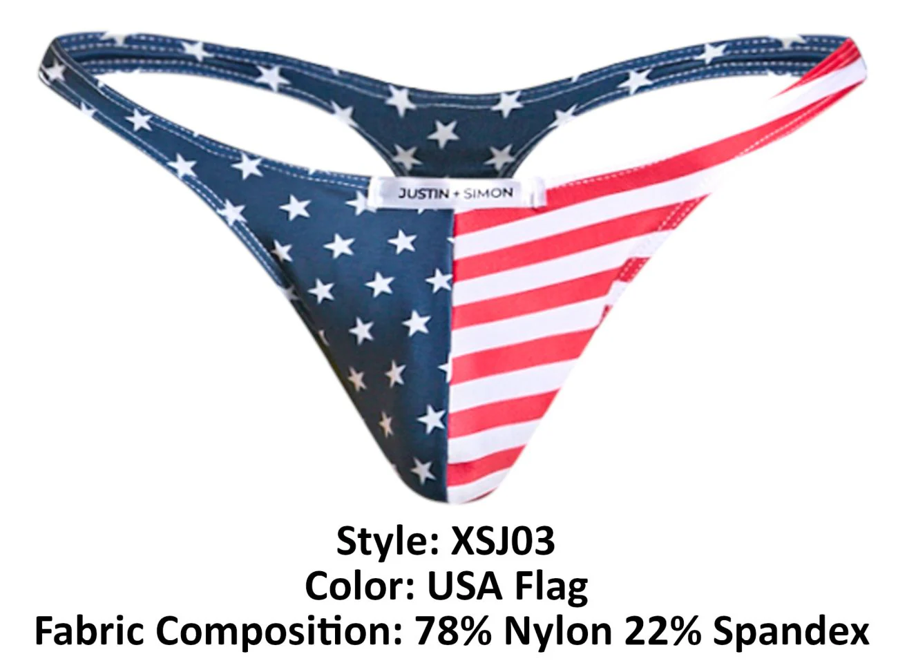 JUSTIN+SIMON XSJ03 Classic Thongs Color USA Flag - Image 7