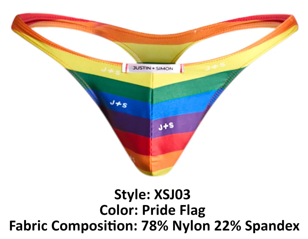 JUSTIN+SIMON XSJ03 Classic Thongs Color Pride Flag - Image 7
