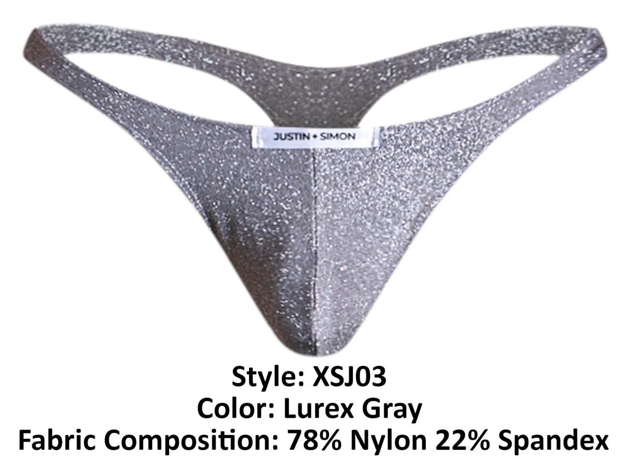 JUSTIN+SIMON XSJ03 Classic Thongs Color Lurex Gray - Image 7