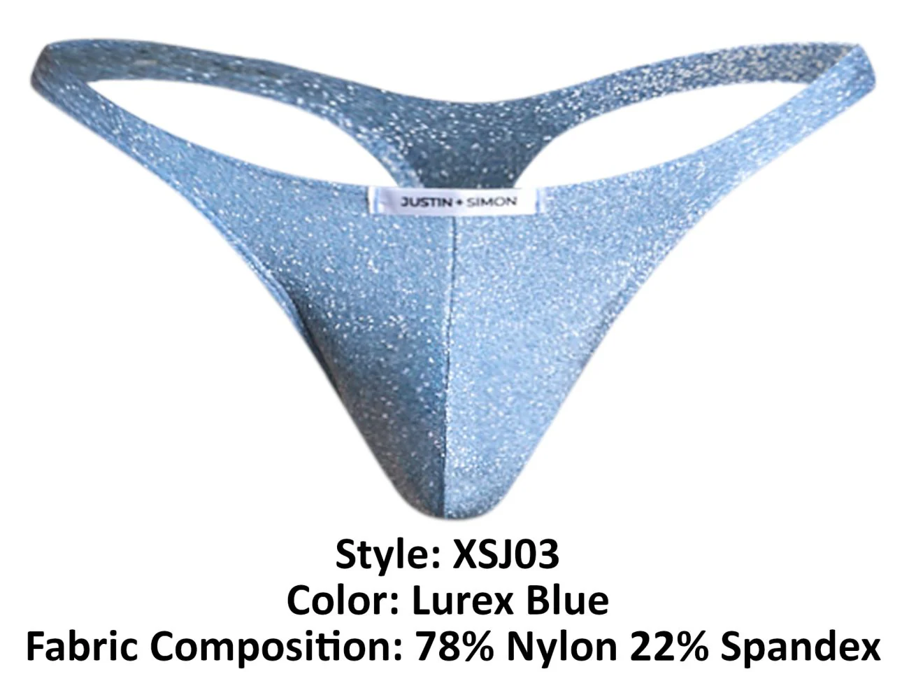 JUSTIN+SIMON XSJ03 Classic Thongs Color Lurex Blue - Image 7