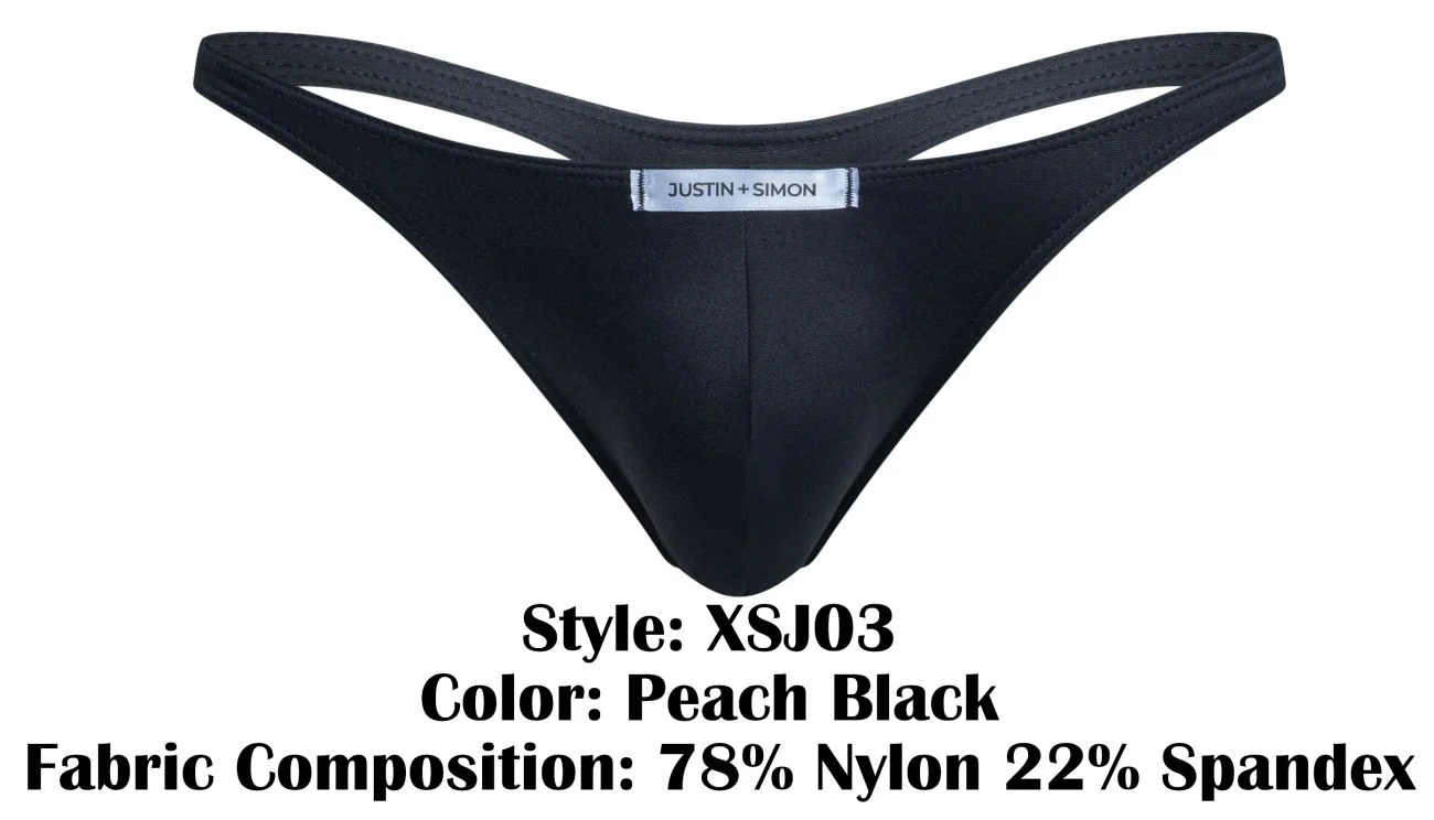 JUSTIN+SIMON XSJ03 Classic Thongs Color Peach Black - Image 7