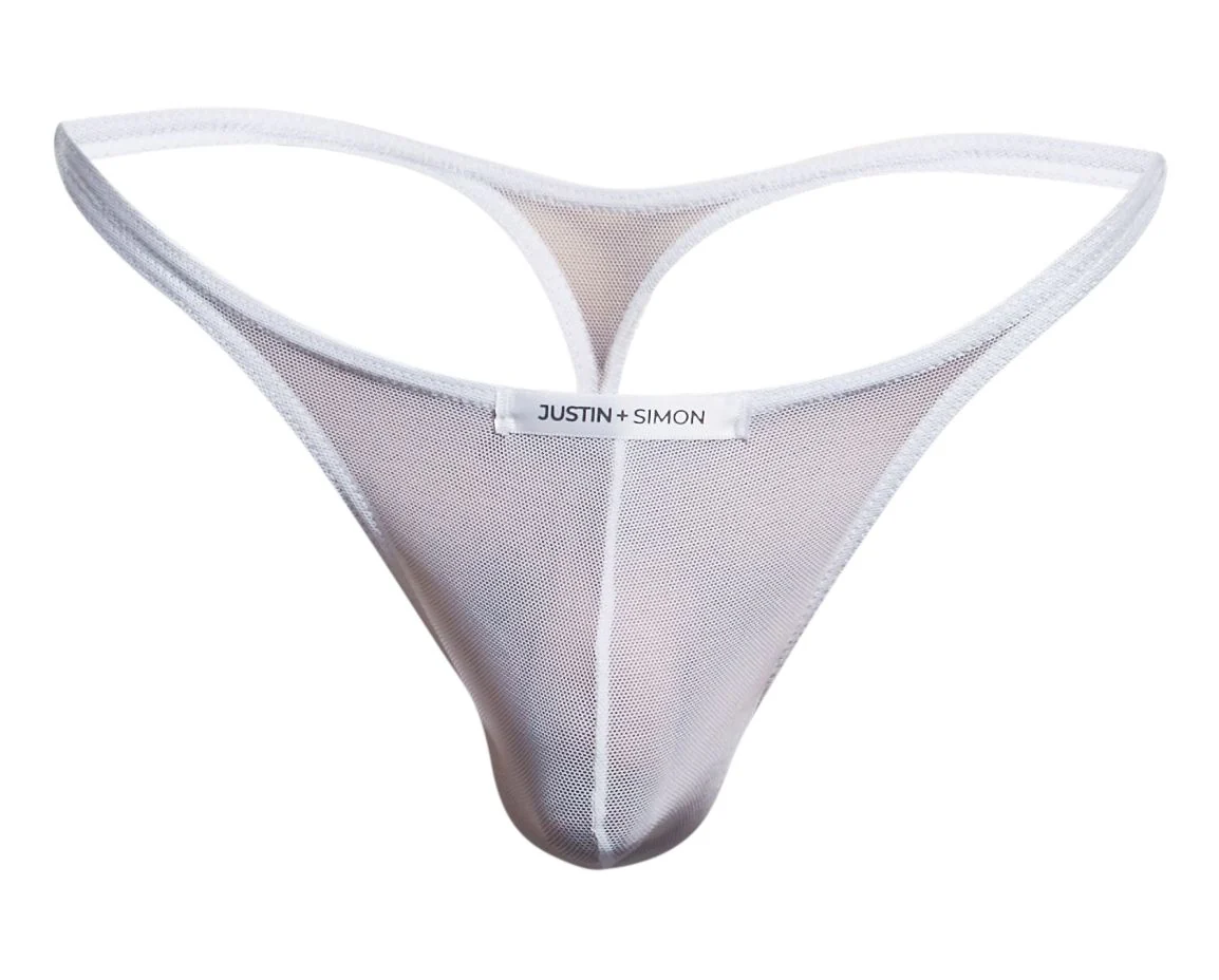 JUSTIN+SIMON XSJ03 Classic Thongs Color White Mesh - Image 5