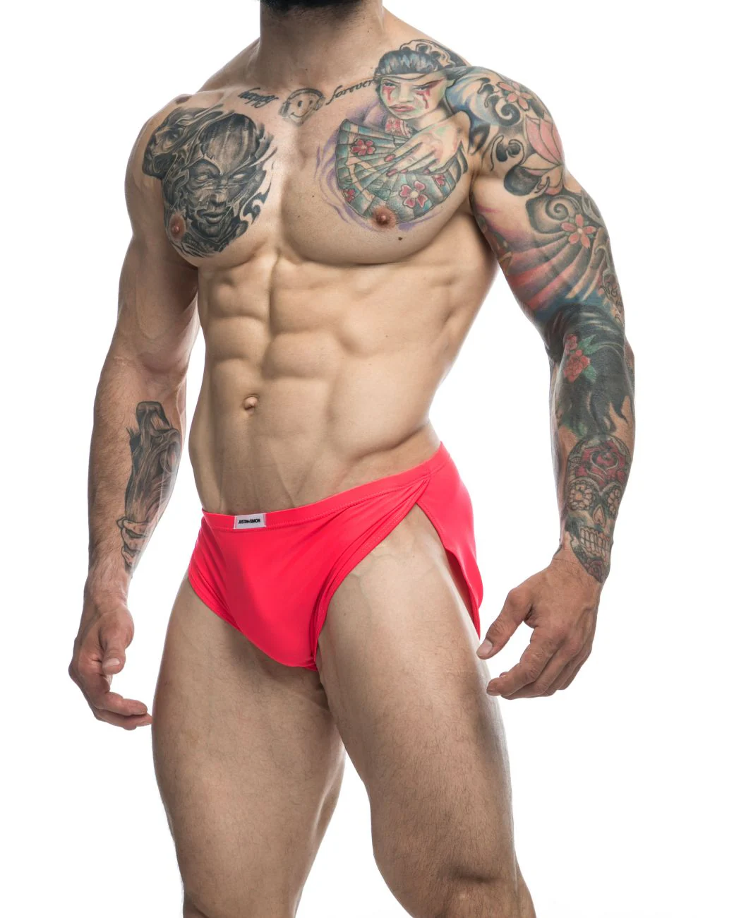 JUSTIN+SIMON XSJ09 Running Shorts Color Coral - Image 7