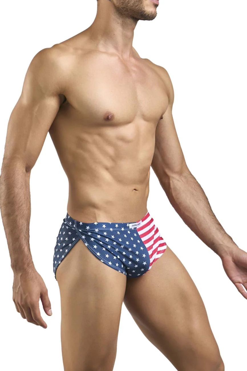 JUSTIN+SIMON XSJ09 Running Shorts Color USA Flag - Image 5