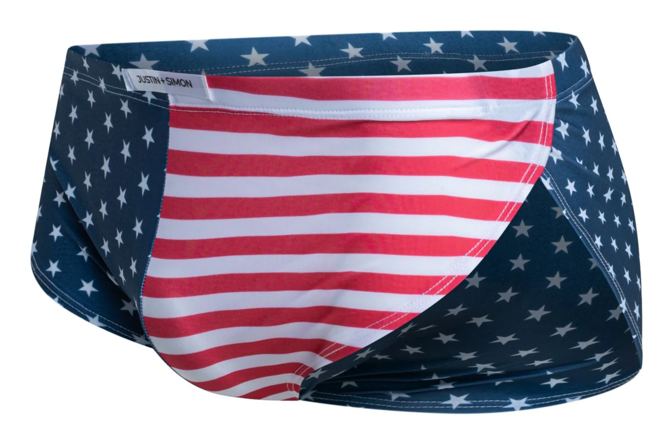 JUSTIN+SIMON XSJ09 Running Shorts Color USA Flag - Image 7