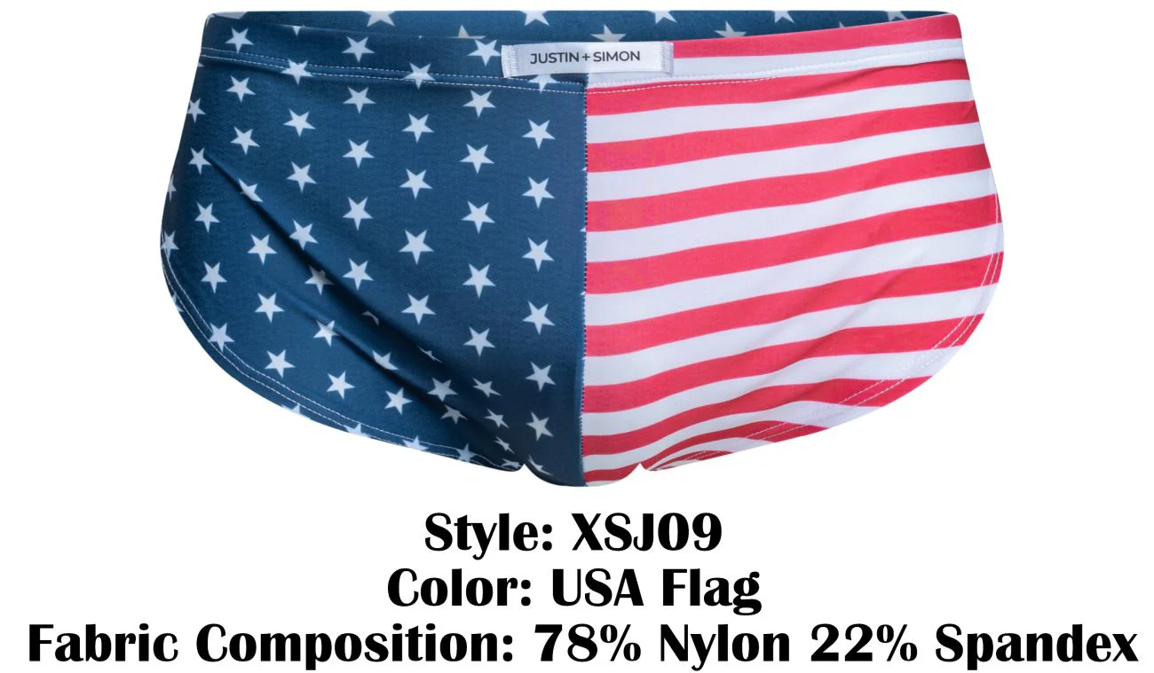 JUSTIN+SIMON XSJ09 Running Shorts Color USA Flag - Image 9