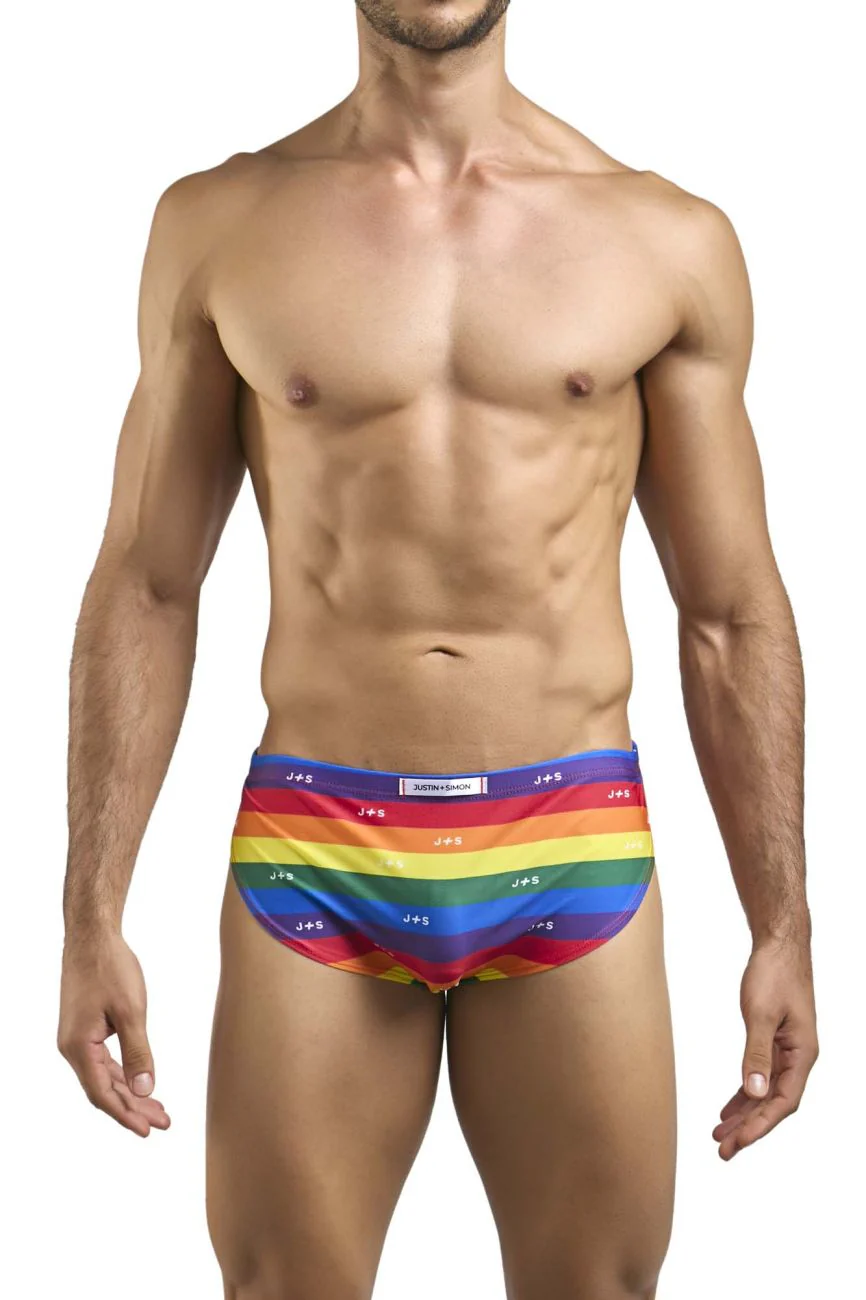 JUSTIN+SIMON XSJ09 Running Shorts Color Pride Flag - Image 2