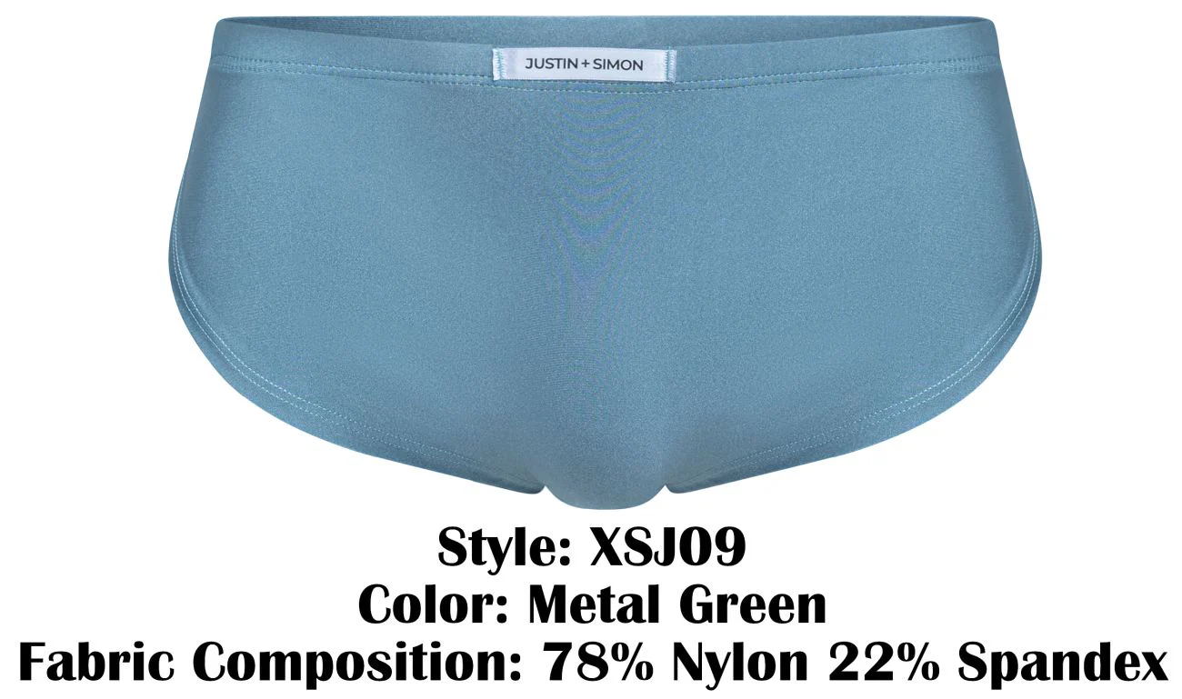 JUSTIN+SIMON XSJ09 Running Shorts Color Metal Green - Image 8