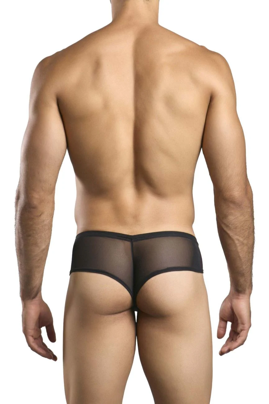 JUSTIN+SIMON XSJ22 Cheek Briefs Color Black Mesh - Image 3