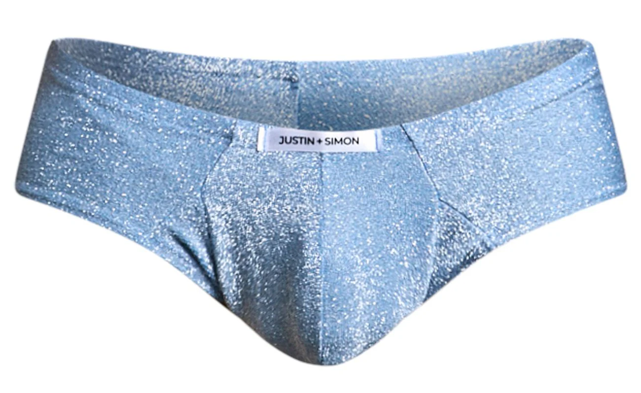JUSTIN+SIMON XSJ22 Cheek Briefs Color Lurex Blue - Image 5